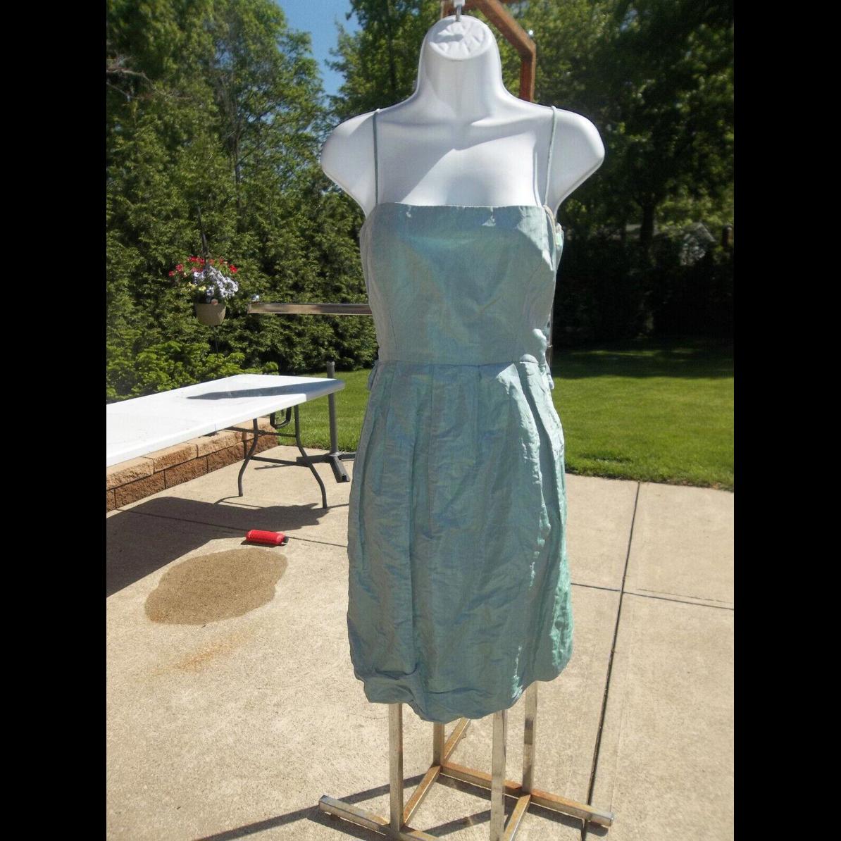Nwt Armani Collezioni Fab Aqua Dress 42 It 6-8 Us